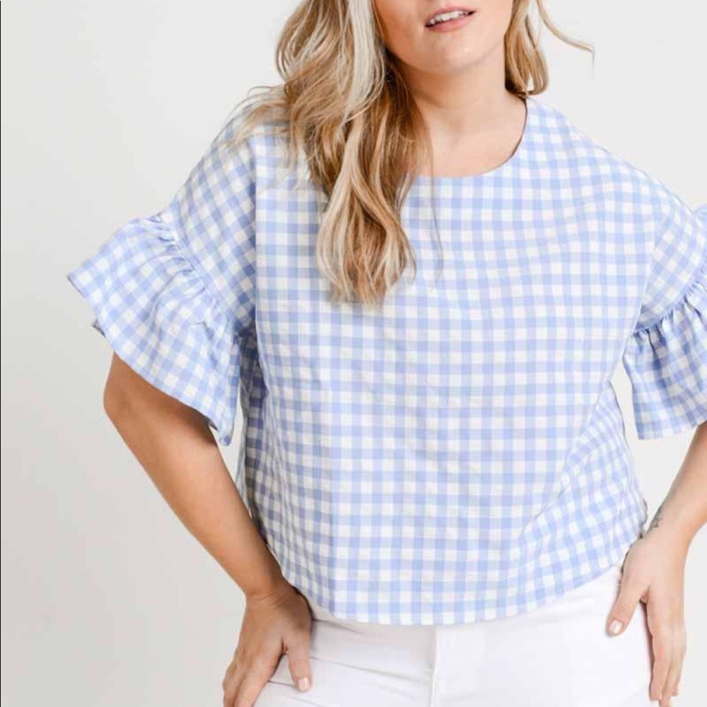 PLUS Gingham Top